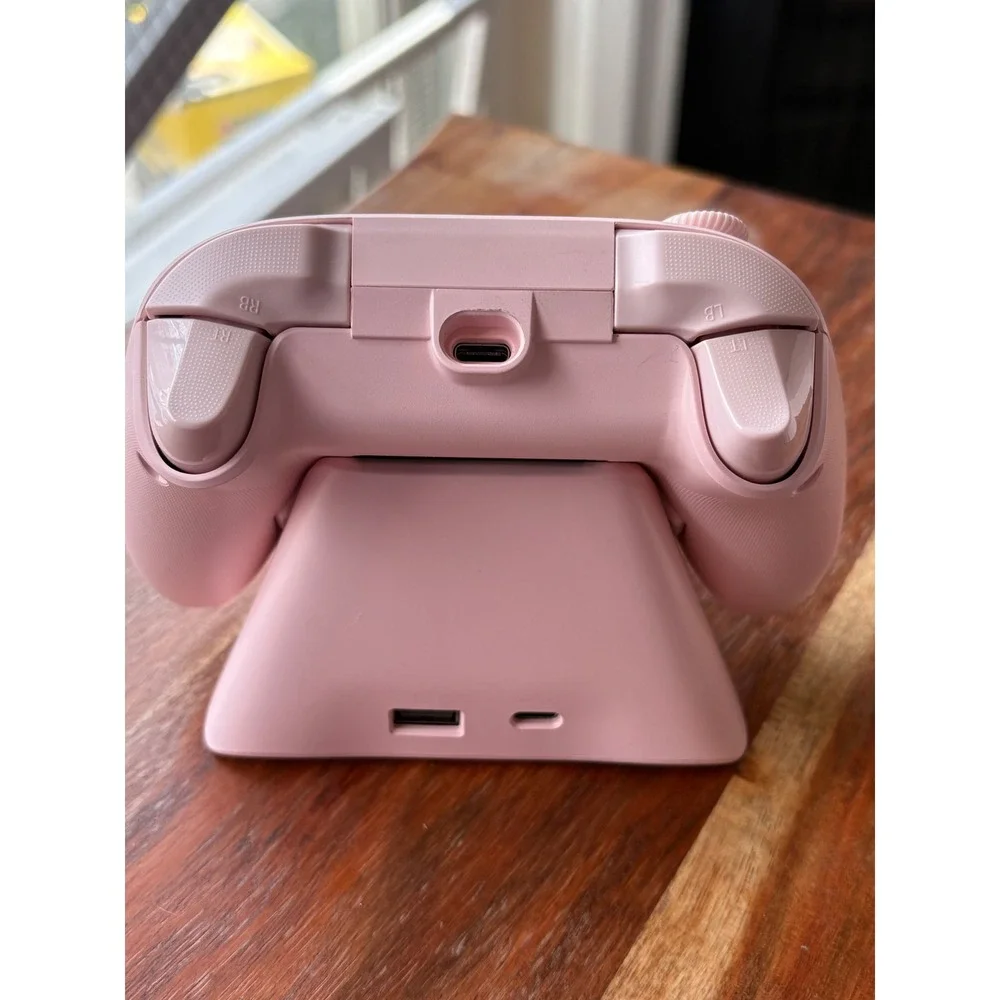 Machenike G5 Pro Wireless Controller for Nintendo Switch PC Pink Charging Dock